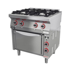 Kuchnia gazowa z piekarnikiem z termoobiegiem | Kromet 700.KG-4/PE-1T