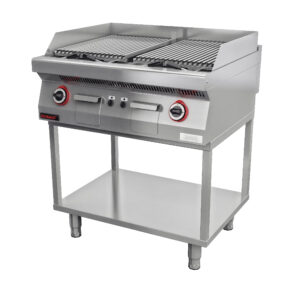 Lawa grill 800 mm 14kW na podstawie szkieletowej | Kromet 700.OGL-800.T