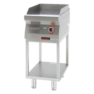 Płyta grillowa gładka chromowana 400 mm 4,8kW na podstawie szkieletowej | Kromet 700.PBE-400G.T