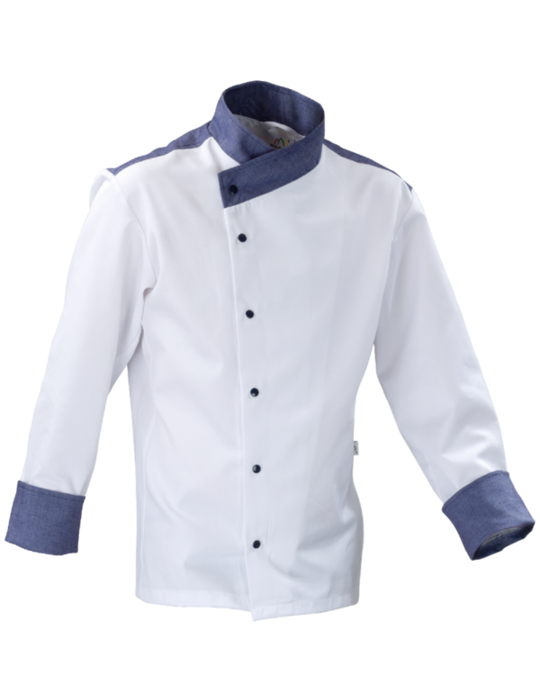 bluza kucharska kontrast jeans