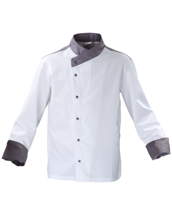 bluza kucharska kontrast szary