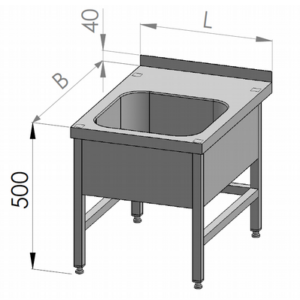 Umywalka porządkowa h = 850 mm | Egaz E 2660050070