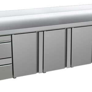 Stół chłodniczy trzydrzwiowy z 2 szufladami 700 Advance | Fagor ACP-4G HDDD