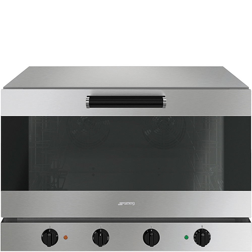 Piec wielofunkcyjny, 4 blachy 600 x 400 mm lub GN1/1, elektromechaniczny, manualne nawilżanie, zawias uchylny | Smeg ALFA420MFH-2