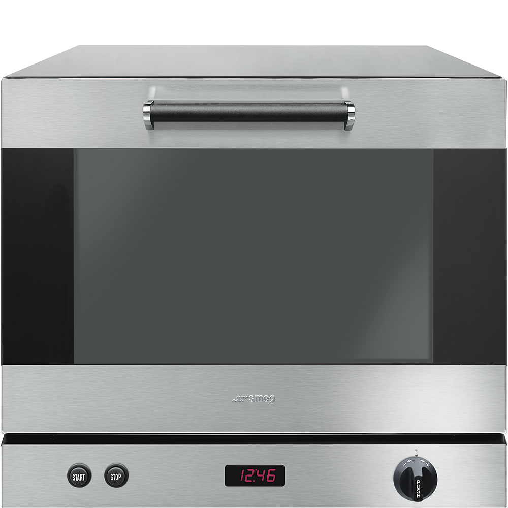 Piec konwekcyjny, 4 blachy, elektroniczny, 3 poziomy nawilżania, zawias uchylny | Smeg ALFA43XEH