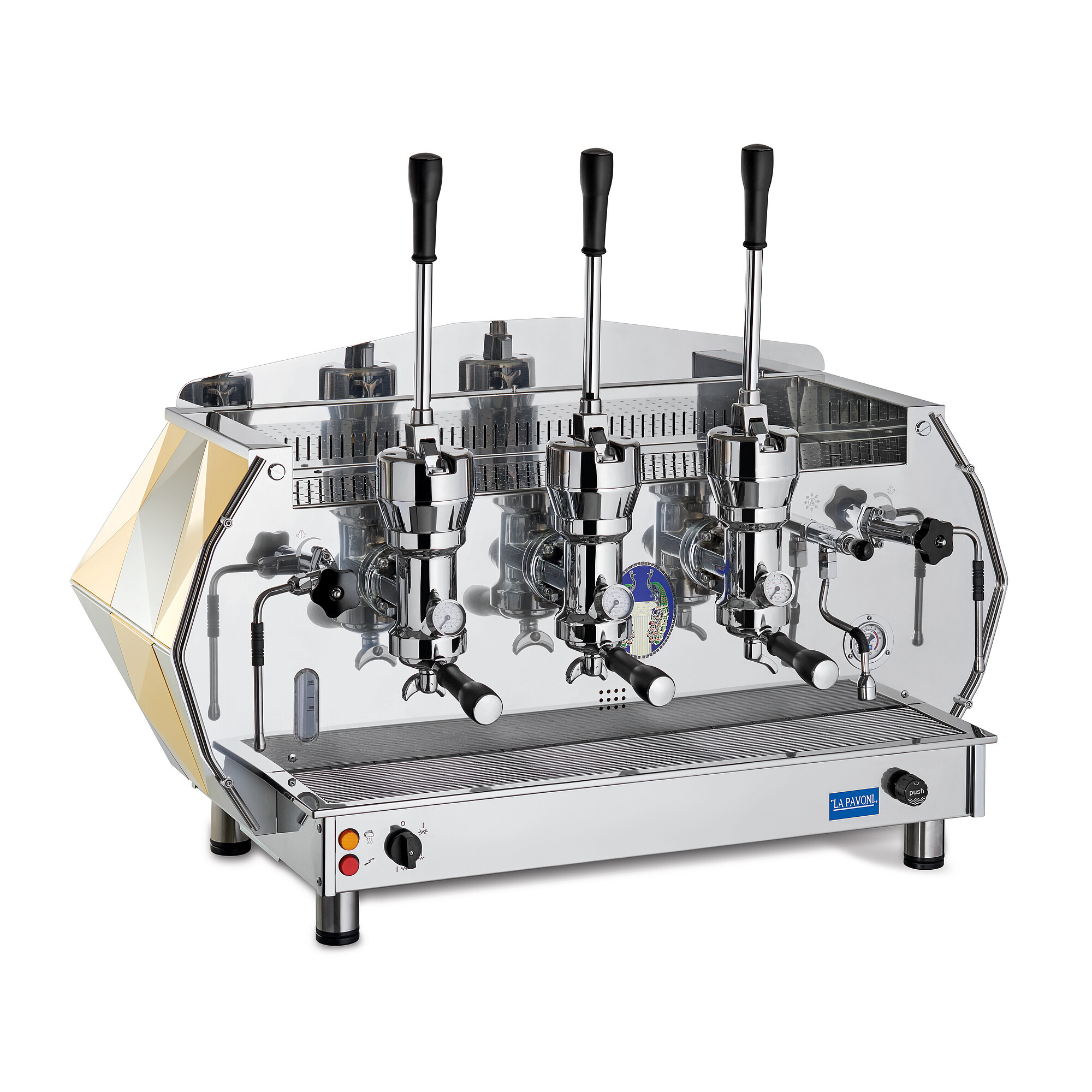 Dźwigniowy ekspres do kawy La Pavoni, 3-grupowy, kolor złoty | Smeg DIA3L2401EU