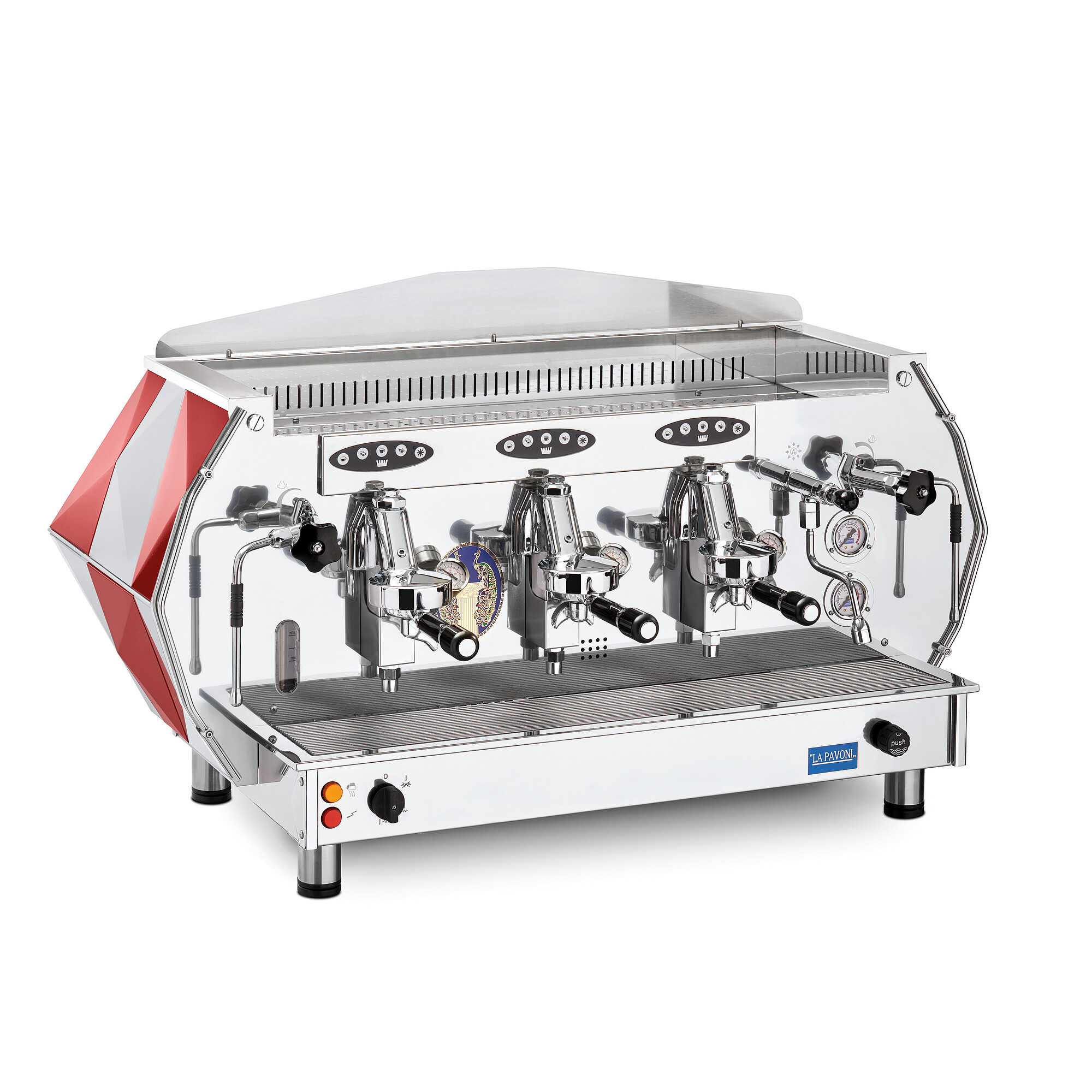 Automatyczny ekspres do kawy La Pavoni, 3-grupowy, kolor czerwony | Smeg DIA3SV1619EU