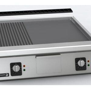 Płyta grillowa elektryczna z termostatem 2/3 gładka 1/3 ryflowana | Fagor FT-E910 LR