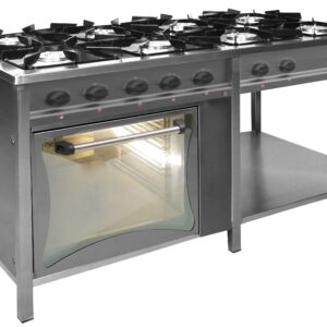 Kuchnia 8-palnikowa z piekarnikiem gazowym + palnik zapalający | Egaz TGP 840/PG-1