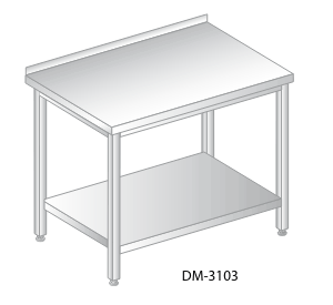 Stół do pracy z półką 1000x600x850 | Dora Metal  DM 3103