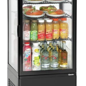 Witryna chłodnicza Mini 78L, czarna | Bartscher 700277G