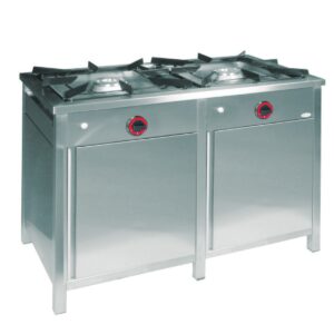 Taboret gazowy dwupalnikowy z szafką | Egaz TG-212.IV