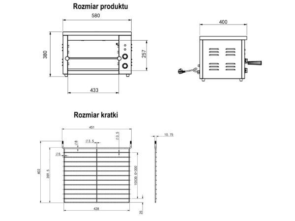 pol po OPIEKACZ ELEKTRYCZNY 58X40X38CM 10023036 8