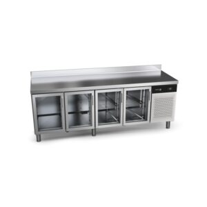 Stół chłodniczy czterodrzwiowy przeszklony 600 Snack Concept | Fagor CCP-4S GD