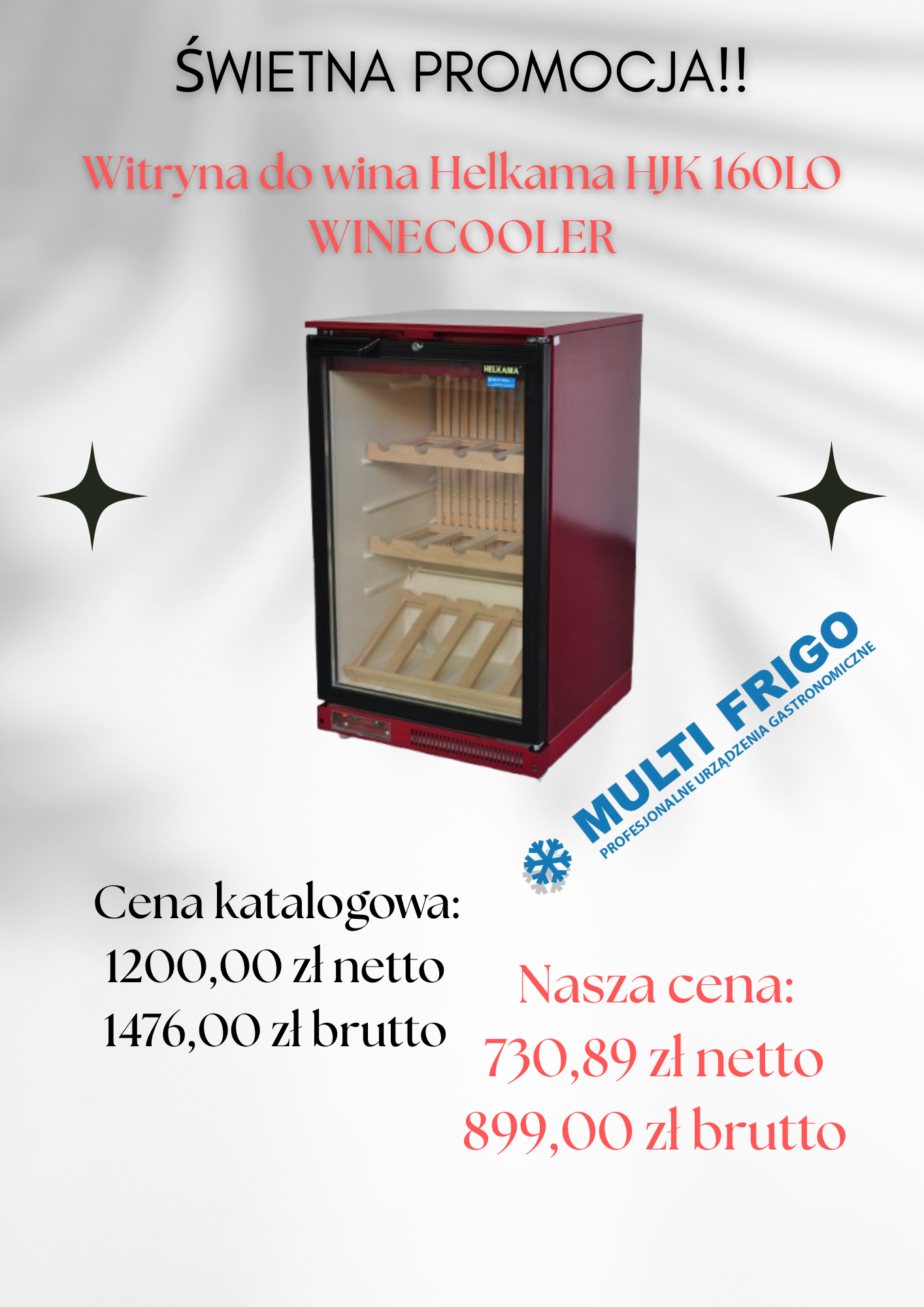Witryna do wina Helkama HJK 160LO WINECOOLER