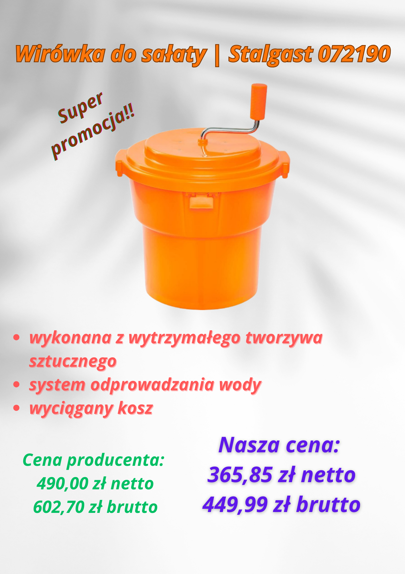 Wirówka do sałaty